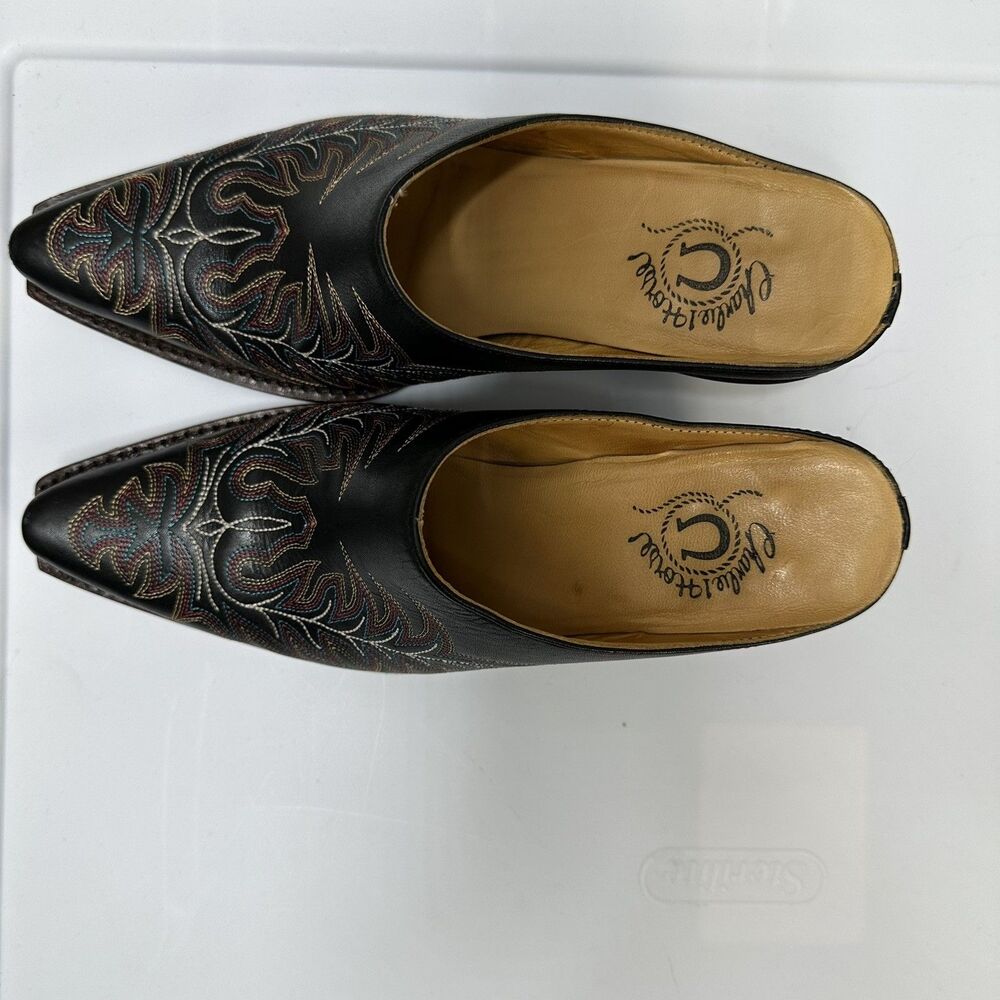 Charlie 1 Horse Mayela Shoe Womens Size 6B Western Mules Embroidered Artisan - Picture 2 of 9
